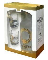 Виски Царская Золотая 40% + 2 Glass (0,7L)