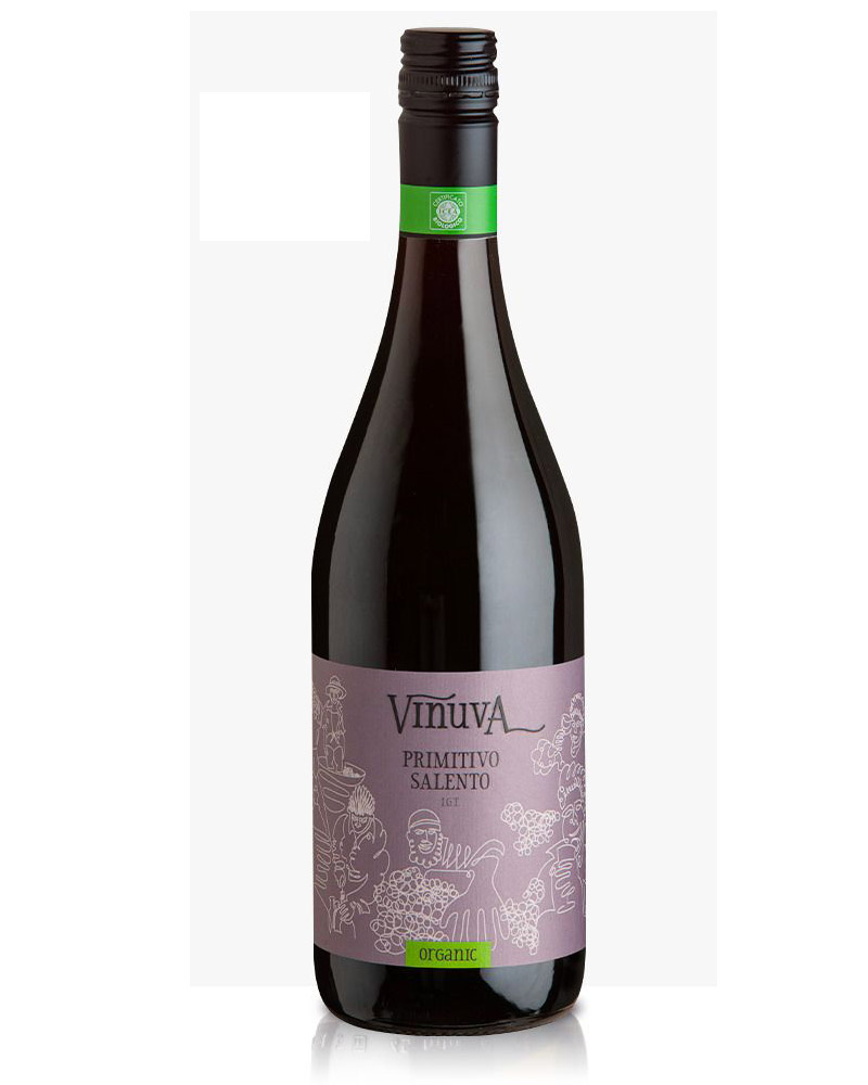 Вино Vinuva Primitivo Salento Organic IGT 13,5% (0,75L) изображение 1
