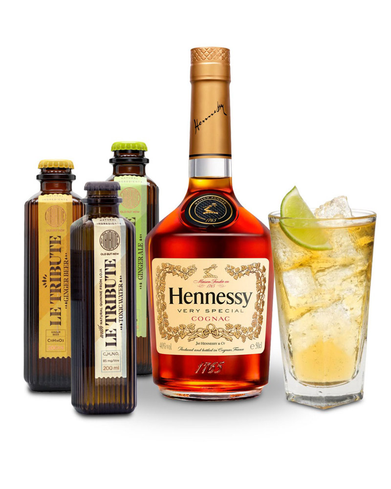 Коньяк Hennessy V.S. 40% in Box + Tonic Water, Ginger Ale, Ginger Beer (0,5L) изображение 1