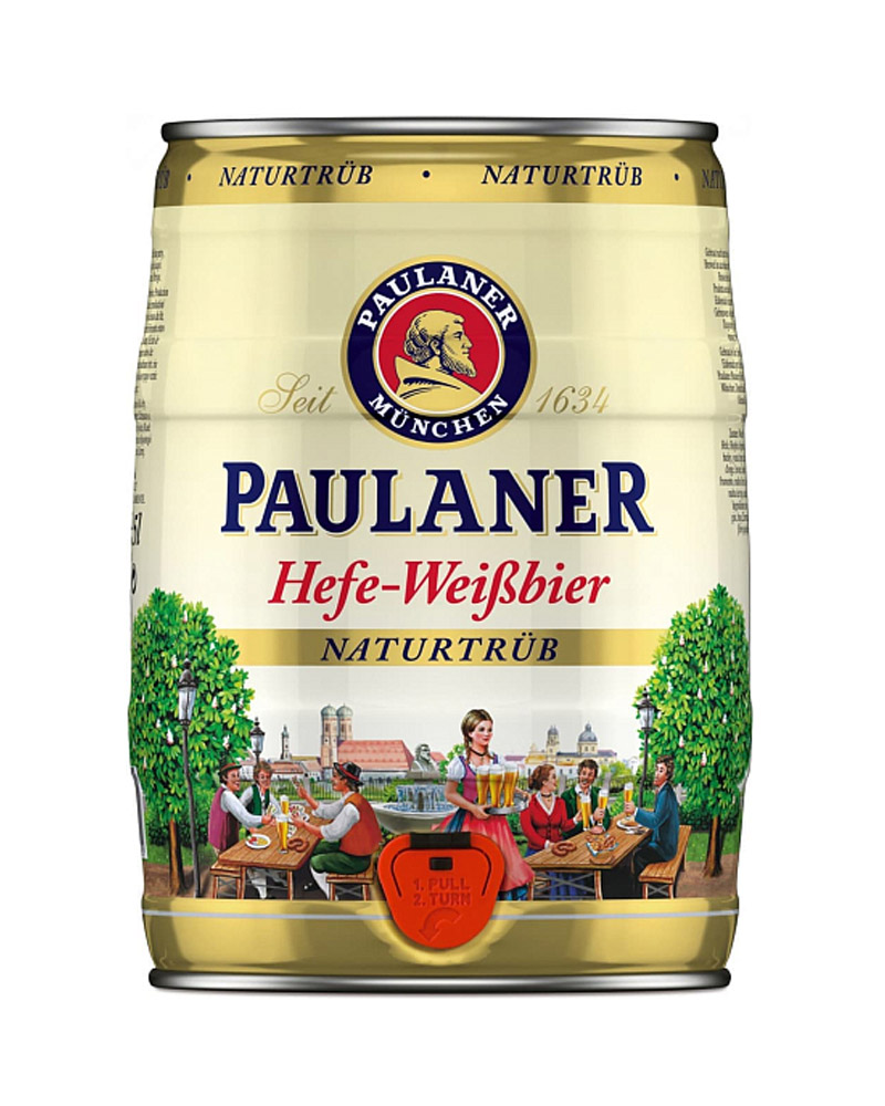 Пиво Paulaner Hefe-Weissbier Naturtrub 5,5% Can (5L) изображение 1
