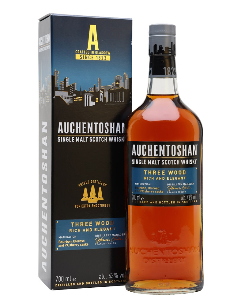 Виски Auchentoshan Three Wood 43% in Box (0,7L) изображение 1