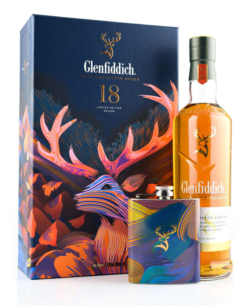 Виски Glenfiddich 18 YO 40% Gift Box + 1 Flask (0,7L) изображение 1