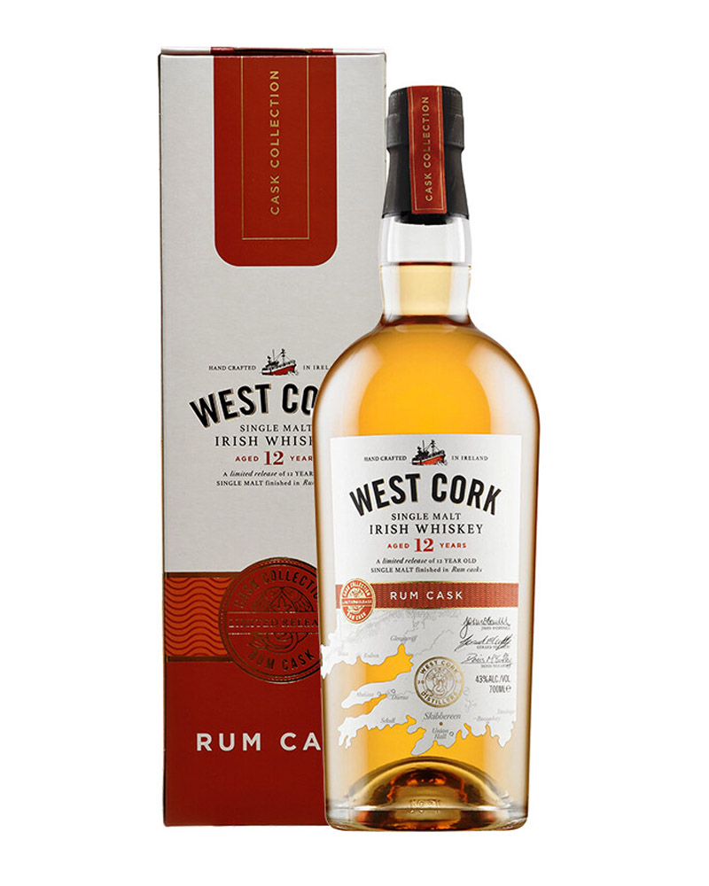 Виски West Cork 12 YO Rum Cask Single Malt 43% in Box (0,7L) изображение 1
