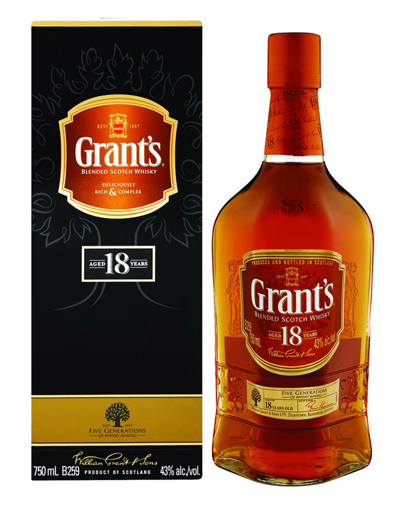 Виски Grant`s 18 YO 40% in Gift Box (0,7L) изображение 1