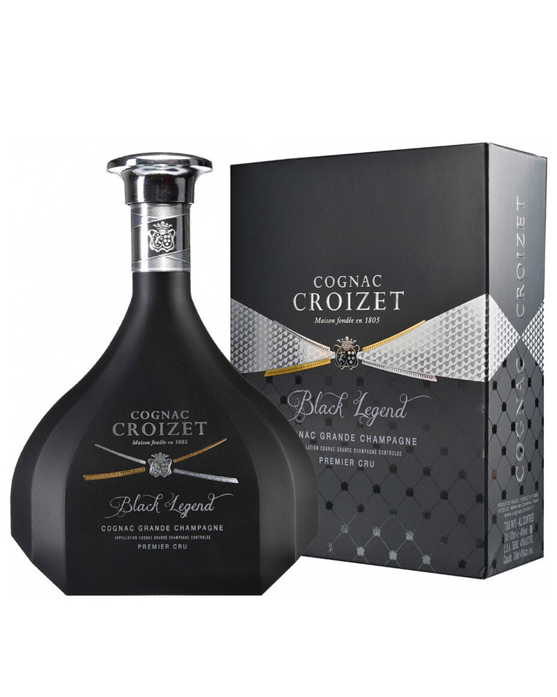 Коньяк Croizet Black Legend V.S.O.P. Grand Champagne Premier Cru, Cognac AOC 40% in Box (0,7L) изображение 1