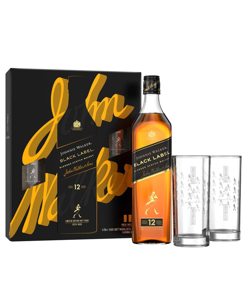 Виски Johnnie Walker Black Label 12 YO 40% + 2 Glass (0,7L) изображение 1