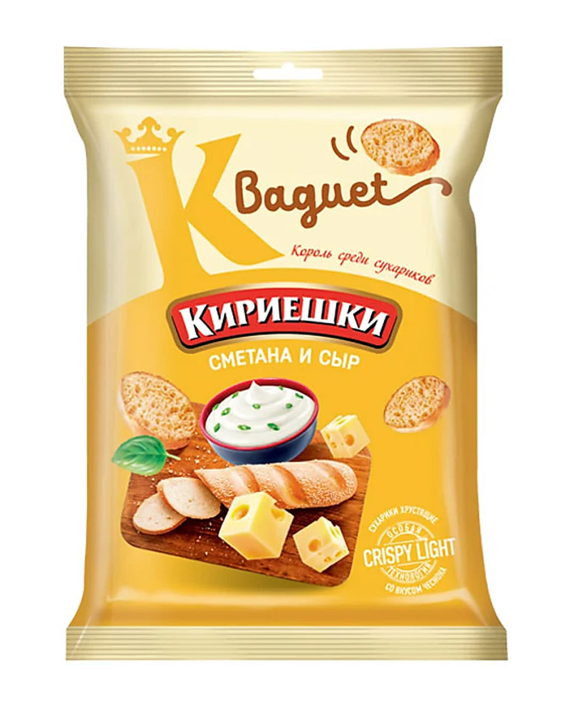 Кириешки Baguet Сметана и сыр (50 gr) изображение 1