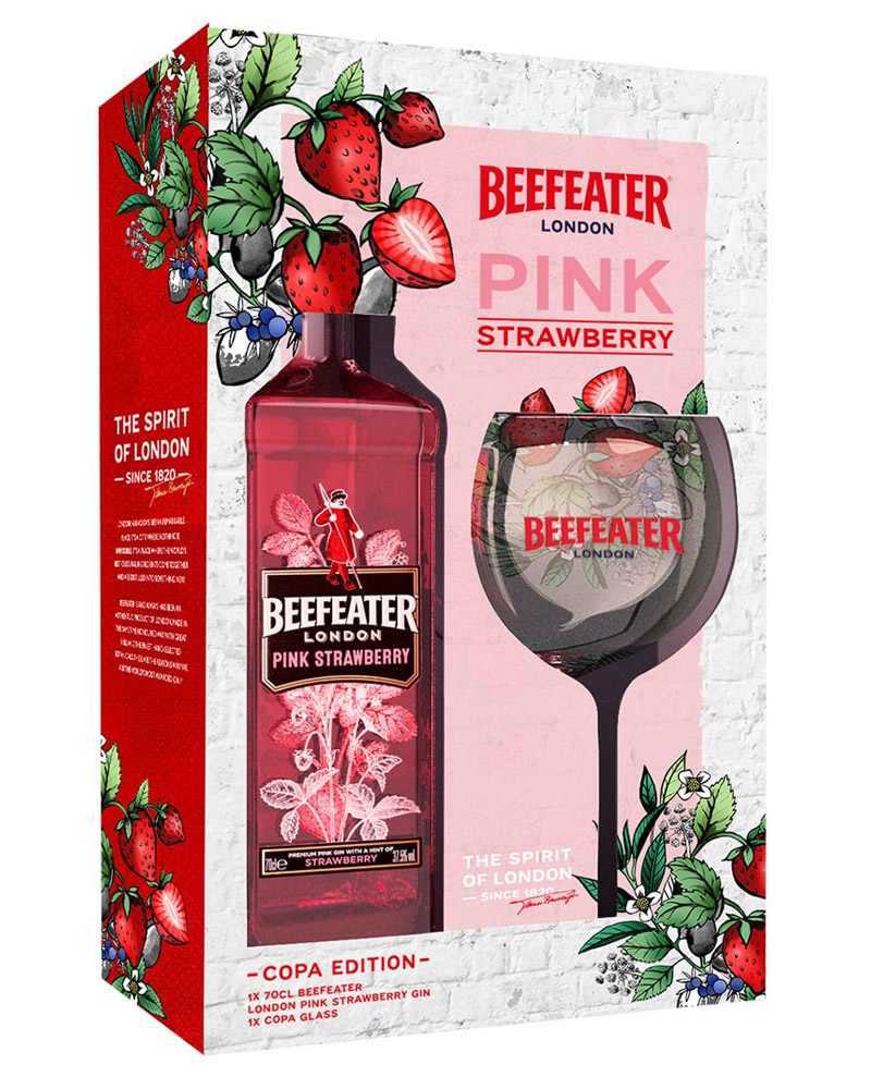 Джин Beefeater Pink Strawberry Gin 37,5% + 1 Glass (0,7L) изображение 1