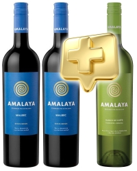 Вино Amalaya, Malbec 14% 2+1 Amalaya, Torrontes-Riesling, Blanco De Corte 12,5% (0,75L)