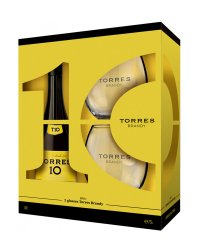 Torres 10 YO Gran Reserva 38% + 2 Glass