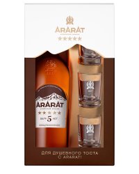 Коньяк Ararat 5 лет 40% + 3 Glass (0,7L)