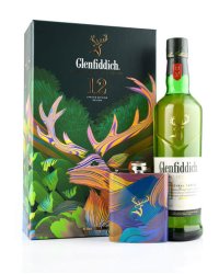 Бренди Glenfiddich 12 YO 40% Gift Box + 1 Flask (0,7L)